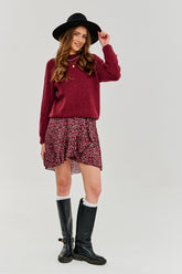 Burgundy Bliss half turtleneck sweater